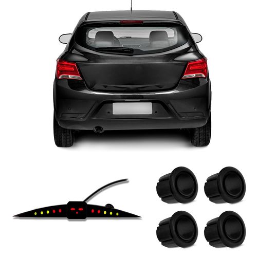 Sensor de Estacionamento Ré 4 Pontos Preto Display Digital Roadstar RS204BR