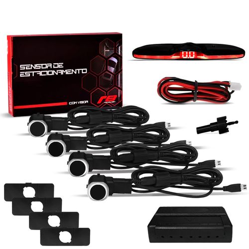 Sensor de Estacionamento Embutido OEM 4 Pontos Preto