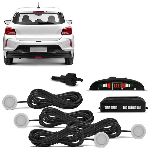 Sensor de Estacionamento Ré Prata First Option 4 Pontos 18mm