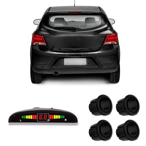 Sensor de Estacionamento Ré 4 Pontos Preto Roadstar RS104BR