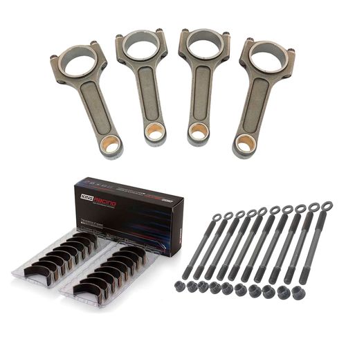 Biela Forjada Super A-Beam Basic 144mm 1100cv VW AP (parafusos 7/16) Jg 4 un + Bronzinas King Racing + Prisioneiros