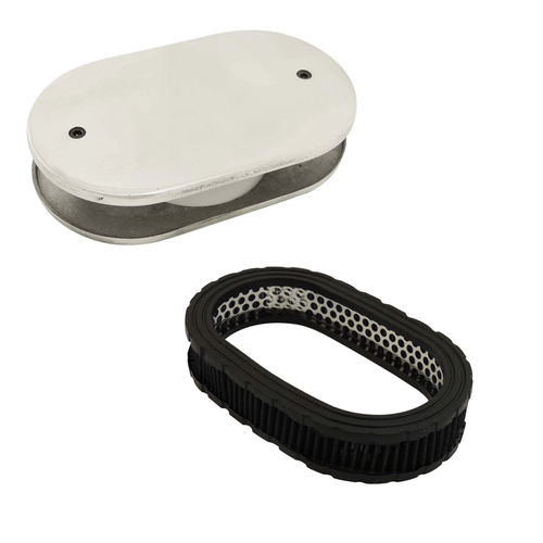 Filtro de ar esportivo oval para injeção monoponto GM com elemento filtrante esportivo oval 40mm