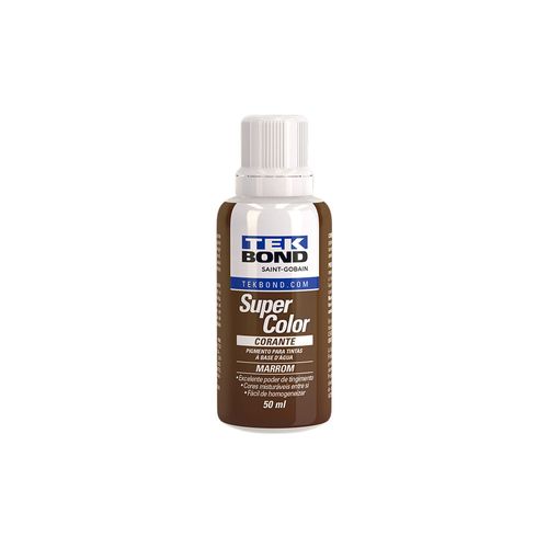 Corante Líquido Super Color 50Ml Marrom - Tekbond