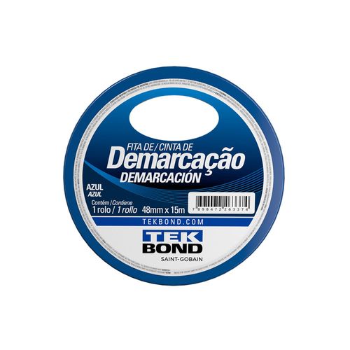 Fita De Demarcação Azul 48Mm X 15M - Tekbond