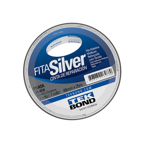 Fita Silver Prata 48Mm X 25M - Tekbond