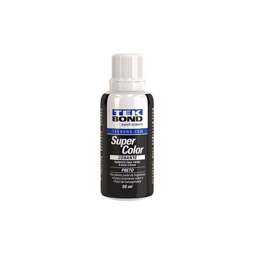 Corante Líquido Super Color 50Ml Preto - Tekbond