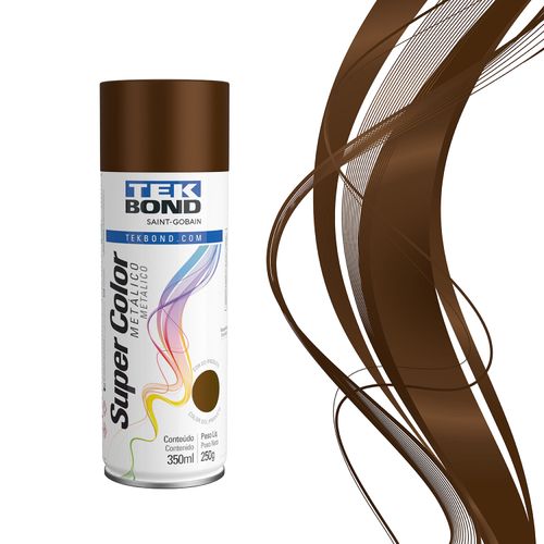 Tinta Spray Metálico Bronze 350Ml 250G - Tekbond