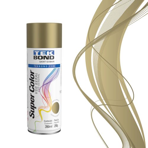 Tinta Spray Uso Geral Dourado 350Ml 250G - Tekbond