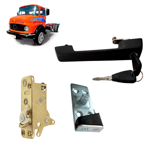 Kit Fechadura Batente Maçaneta Caminhao 1113 Esquerda