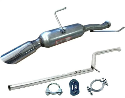 Kit Escapamento Tubo + Traseiro 206 Hatch 1.0 16v 03 A 05