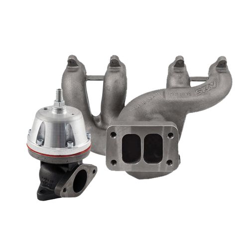 Coletor de escape para turbo VW AP 8V Pulsativo - T3 Slim (TMW14B) + Wastegate MCSi SR2