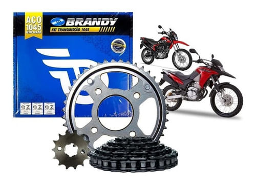 Kit Relação Transmissão Nxr 160 Bros Xre 190 Brandy