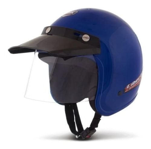 Capacete Aberto Liberty Compact Pala Piruzinho Azul
