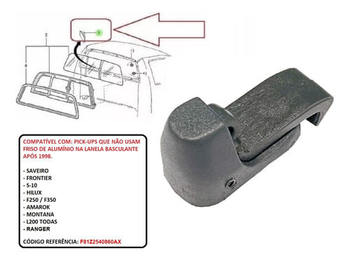 Trava Trinco Vigia S10 F250 F350 L200 Frontier Hilux Amarok