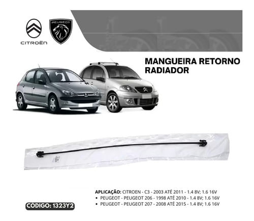 Mangueira Retorno Radiador Citroen C3 1.4 1.6 2003-2011 Psa (1)