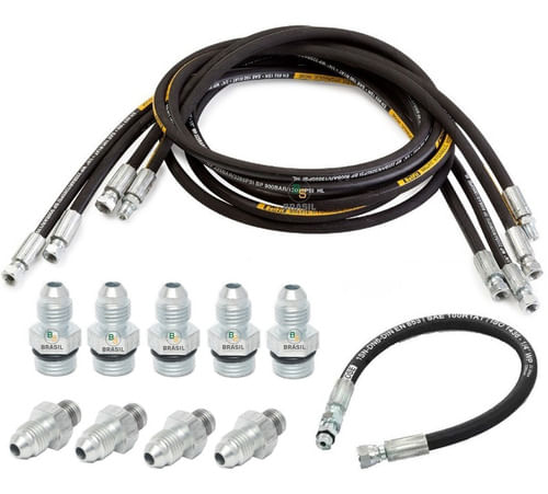 Kit Mangueira Prensada Suspensão Ar Alta  Sandero 2011
