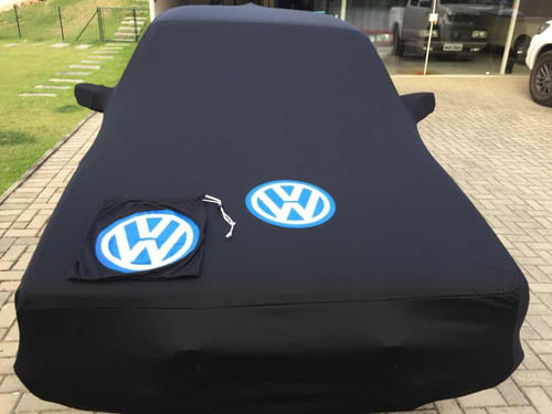 Capa Tecido Gol Quadrado Cor Preta Helanca Lycra Cobrir Vw