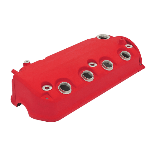 Tampa de válvulas/cabeçote para motor Honda D16 SOHC em alumínio – Vermelho Texturizado