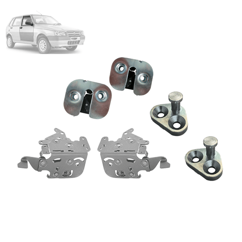 Kit Fechaduras Batentes Elba Premio Uno Fiorino Traseira