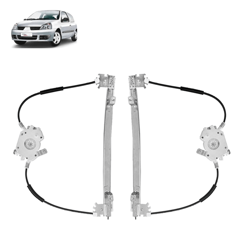 Par Maquina Vidro Clio 2 Portas Diant 1999 Até 2016 S/motor