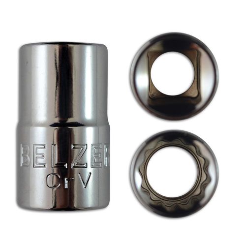 Soquete Estriado 15 mm encaixe 1/2 ” Belzer 204006BBR