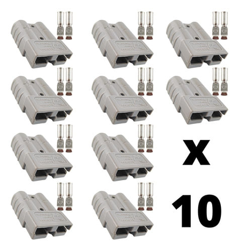 Kit 10 Conector 50a Sb Para Bateria Anderson Power Original