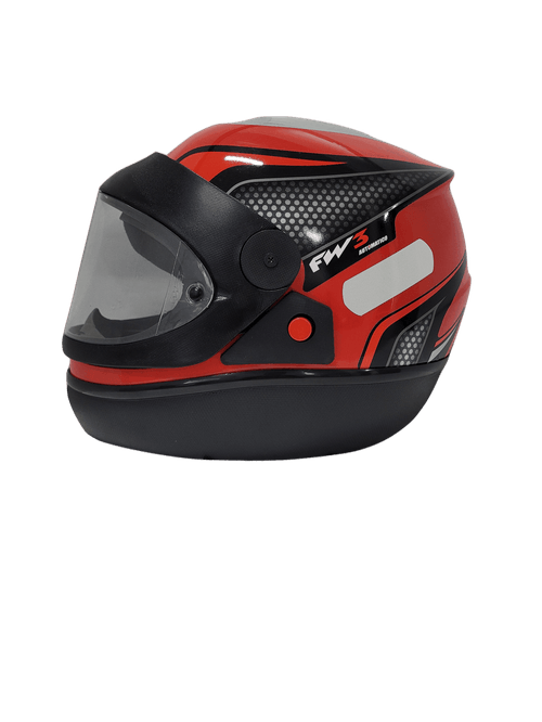 Capacete fw3 automatic vermelho 56