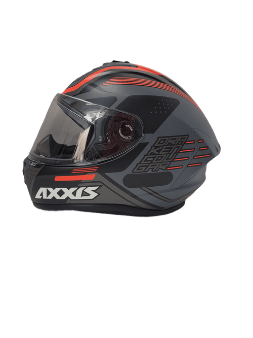 Capacete axxis draken cougar matt cinza/vermelho 60