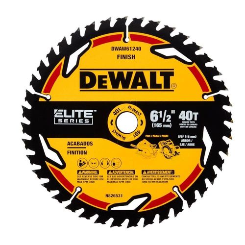 Lamina Serra Circular Elite 6 1/2 Pol. 40 Dentes - DWAW61240 - Dewalt