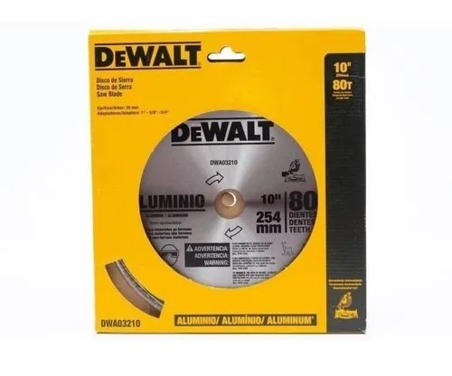 Disco Serra Esquadria Alumínio 10 Pol. 80 D - DWA03210 - Dewalt