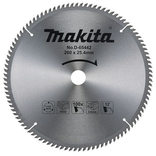 Lâmina De Serra 260mm X 25.4mm X 100T Makita - D-65442
