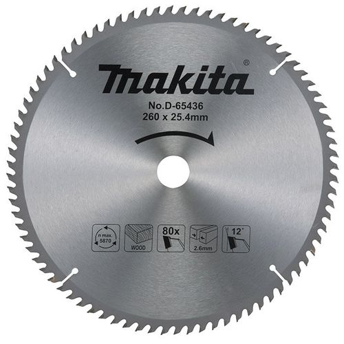 Lâmina  De Serra 260MM X 25.4MM X 80T - Makita D-65436