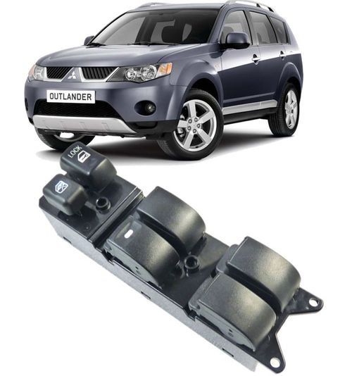 Botao Interruptor Vidro Eletrico Outlander 3.0 e 2.4 de 2007 a 2010 - 8608a185 - 14 Pinos