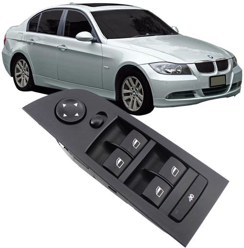 Botão Interruptor Vidro Eletrico Bmw 320i 325i 330i 335i de 2005 À 2012 Preto sem Rebatimento