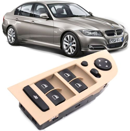 Botão Interruptor Vidro Eletrico Bmw 320i 325i 330i 335i de 2005 À 2012 Bege com Rebatimento