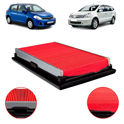 Filtro ar motor Nissan Tiida 1.8 2007 A 2013/ Grand Livina 1.8 2009 a 2014/ Livina 1.8 2009 A 2014/ Infiniti QX70 3.7 Após 2013