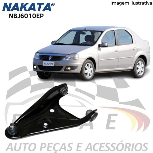 BANDEJA DIANTEIRA LADO ESQUERDO COM PIVÔ RENAULT SANDERO 2008 ATÉ 2014