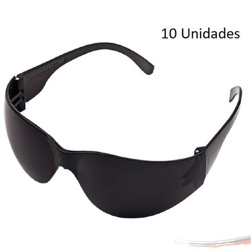 Kit 10 óculos Segurança Epi Croma Fumê Proteção Trabalho