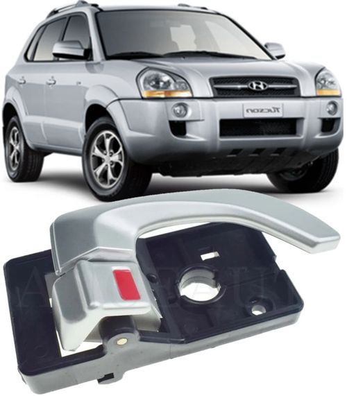 Macaneta Interna Porta Direita Tucson de 2006 À 2014 - Prata