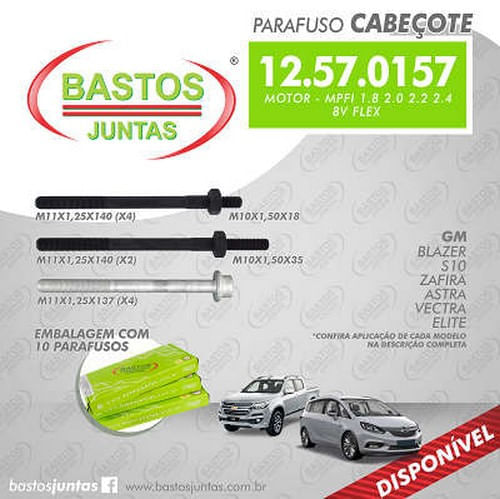PARAFUSO DE CABECOTE -  GM VECTRA 2.0 8V