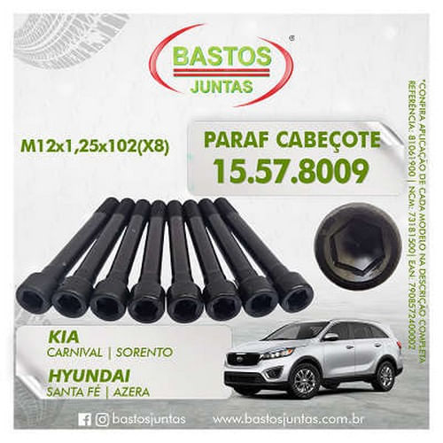 PARAFUSO DE CABECOTE - HYUNDAI AZERA 3.0 V6 24V SANTA FE 3.5 V6 24V (P | 1 CABECOTE)