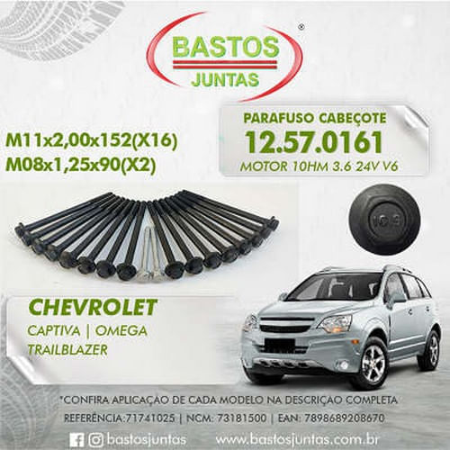 PARAFUSO DE CABECOTE - GM CAPTIVA 3.0 3.6 V6 24V