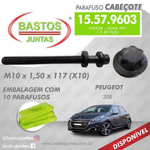 PARAFUSO DE CABECOTE - PEUGEOT 208 1.5L 8V TU4M 2013..2016