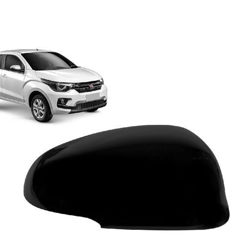 CAPA RETROVISOR DIREITO MOBI 2017/2025 COM PISCA PRETO LISO