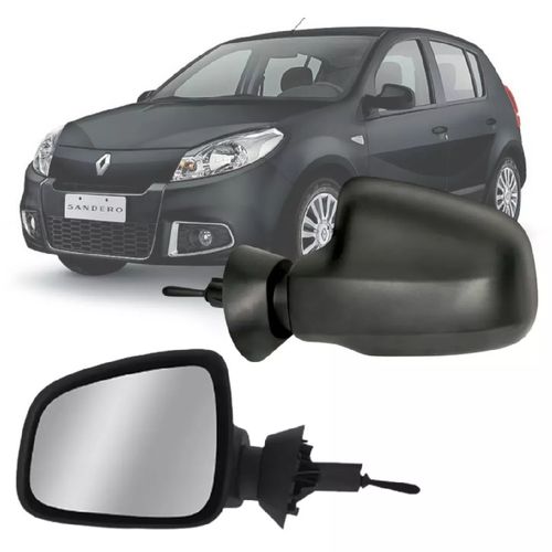 RETROVISOR ESQUERDO EXTERNO RENAULT LOGAN 2009/2013 C/CONTROLE