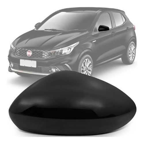 CAPA RETROVISOR ESQUERDO ARGO 2017/2020 SEM PISCA PRETO LISO