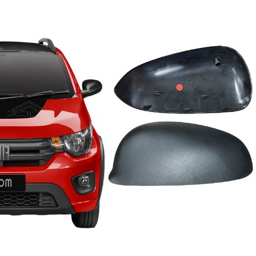 CAPA RETROVISOR ESQUERDO FIAT MOBI 2017/2024 PALIO/ GRANDSIENA 2012/2018 PRETO TEXTURIZADO