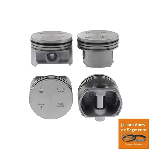 PISTAO COM ANEL - GM MON | COR | PRI | MER | AGI 1.4L 8V APOS 2008