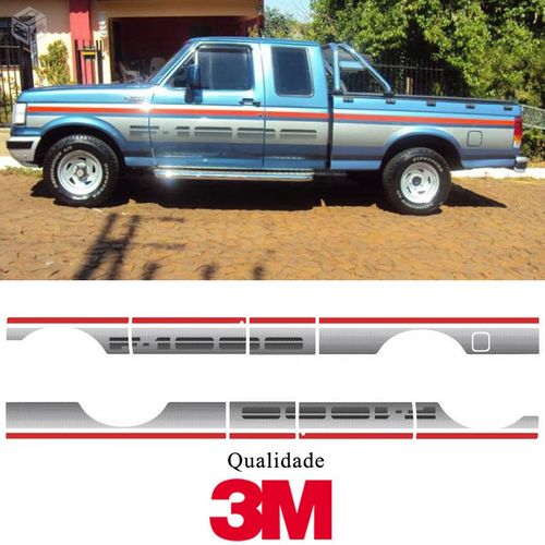 FAIXA ORIGINAL F-1000 93/95 CABINE EXTENDIDA (KC) PRATA