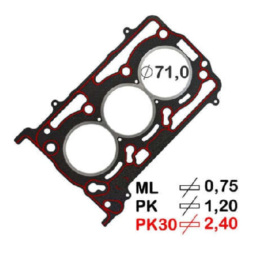 JUNTA DO CABECOTE - FIAT ARGO MOBI UNO 1.0 6V 3CIL FIREFLY APOS 2016
